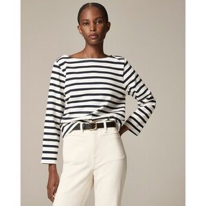 J. Crew Classic mariner cloth boatneck T shirt - Striped, Medium